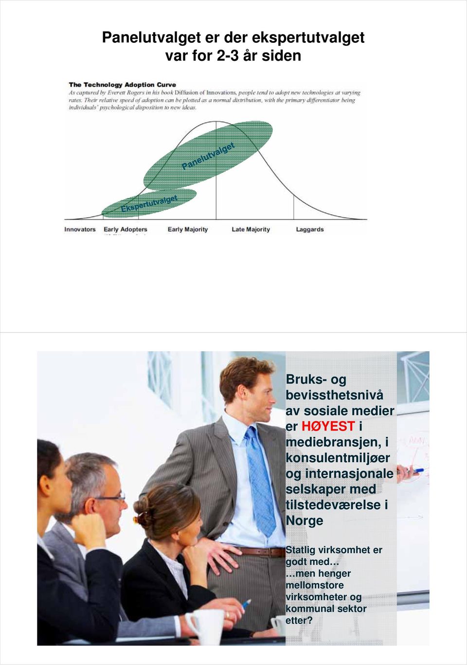 konsulentmiljøer og internasjonale selskaper med tilstedeværelse i Norge