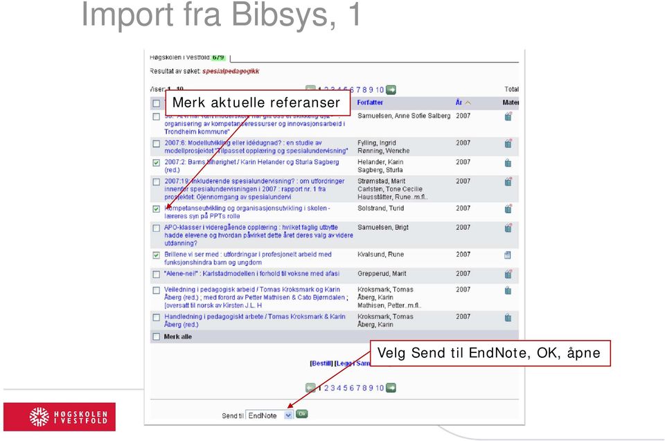 referanser Velg