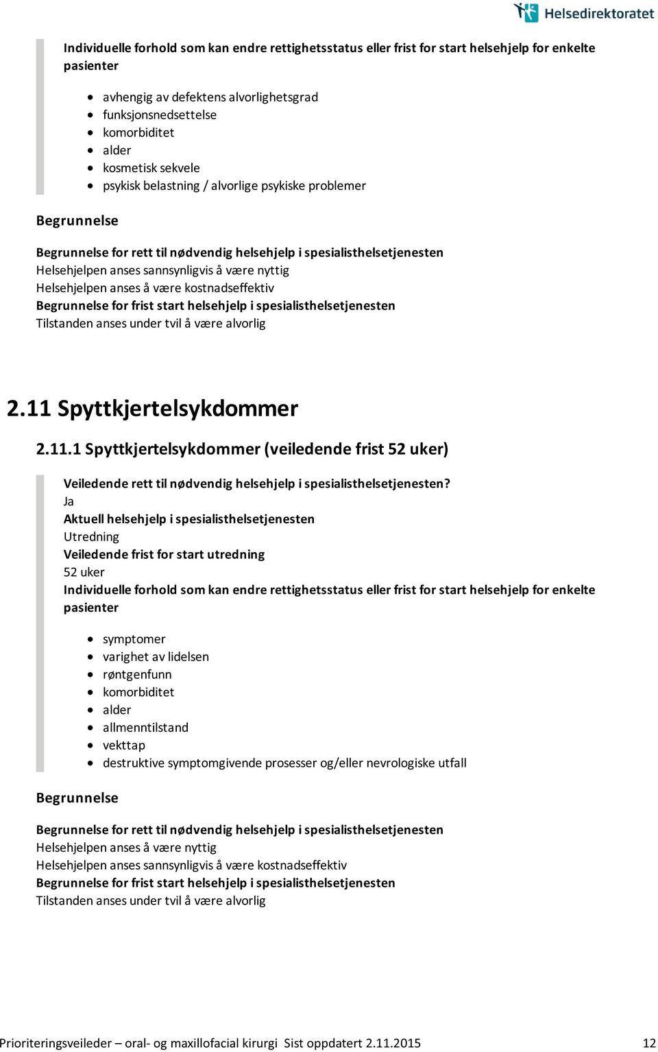 Spyttkjertelsykdommer 2.11.