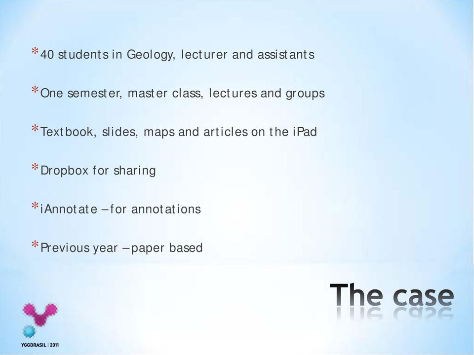 slides, maps and articles on the ipad *Dropbox for