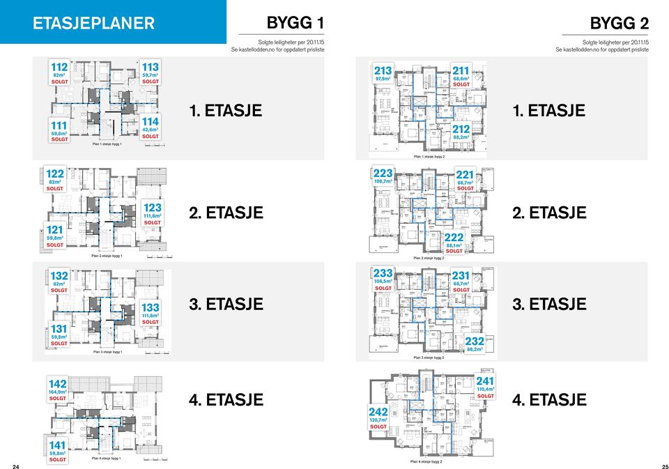 11.1 kastlloddn.no for oppdatrt prislist olt lilihtr pr 2.11.1 kastlloddn.no for oppdatrt prislist 112 82m 2 111,8m 2 Plan 1.tasj by 1 113,7m 2 18 x 167 = 3 114 42,6m 2 1. ETAJE 1.