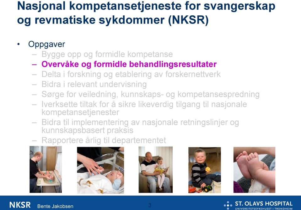 Sørge for veiledning, kunnskaps- og kompetansespredning Iverksette tiltak for å sikre likeverdig tilgang til nasjonale