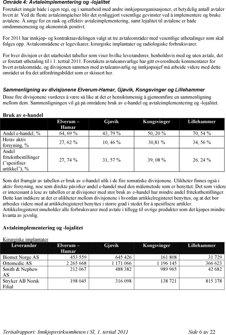 Å sørge for en rask og effektiv avtaleimplementering, samt lojalitet til avtalene er både omdømmemessig og økonomisk positivt.