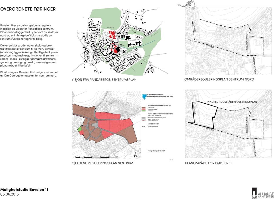 Planområdet deles i 2, en Asplan priv iktige funksjoner i nord vil gi en spennende OVERORDNETE FØRINGER KOMMENTARER Området sør for nngå i sentrumsplanen. grad av husenes m karakteren i om (TU).