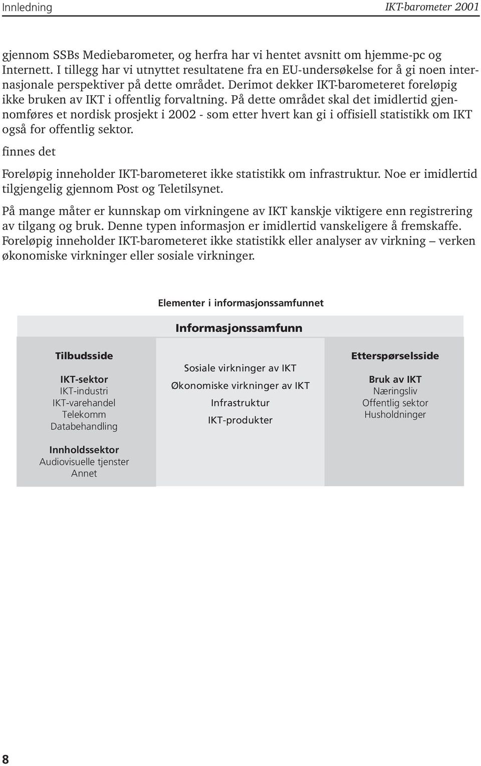 Derimot dekker IKT-barometeret foreløpig ikke bruken av IKT i offentlig forvaltning.