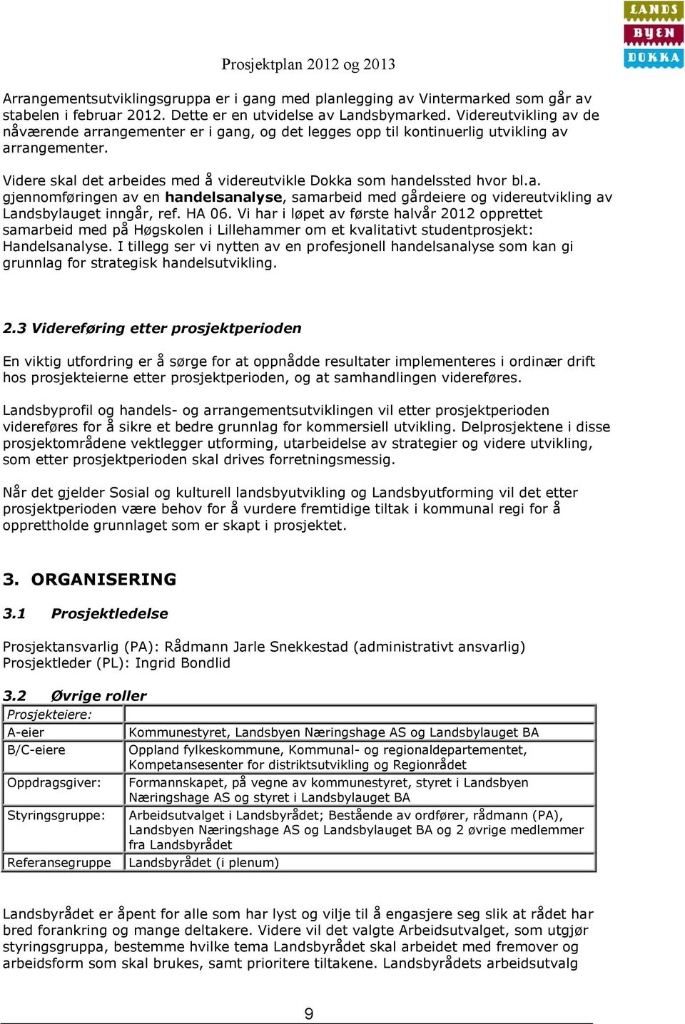 HA 06. Vi har i løpet av første halvår 2012 opprettet samarbeid med på Høgskolen i Lillehammer om et kvalitativt studentprosjekt: Handelsanalyse.