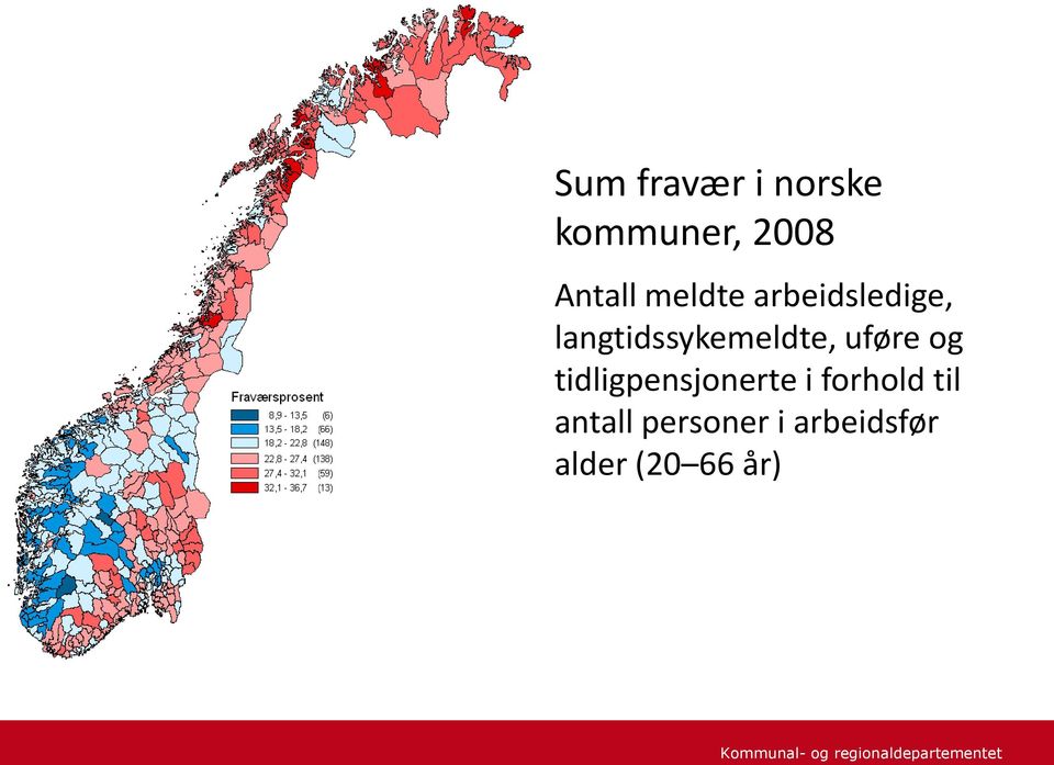 uføre og tidligpensjonerte i forhold til