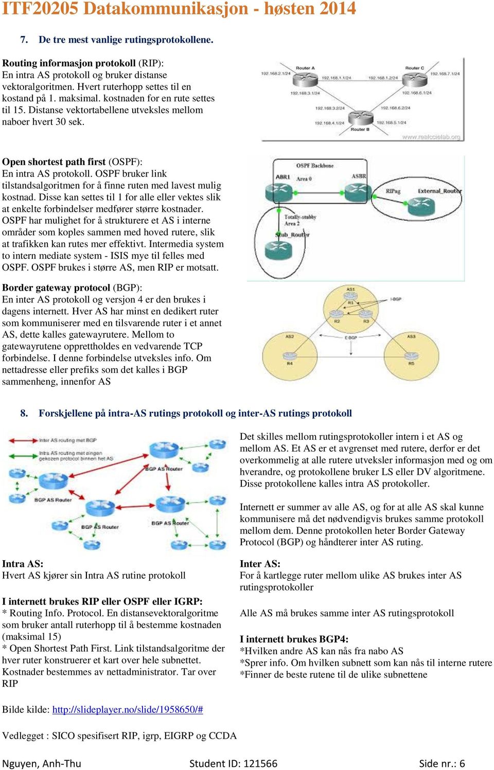 OSPF bruker link tilstandsalgoritmen for å finne ruten med lavest mulig kostnad. Disse kan settes til 1 for alle eller vektes slik at enkelte forbindelser medfører større kostnader.