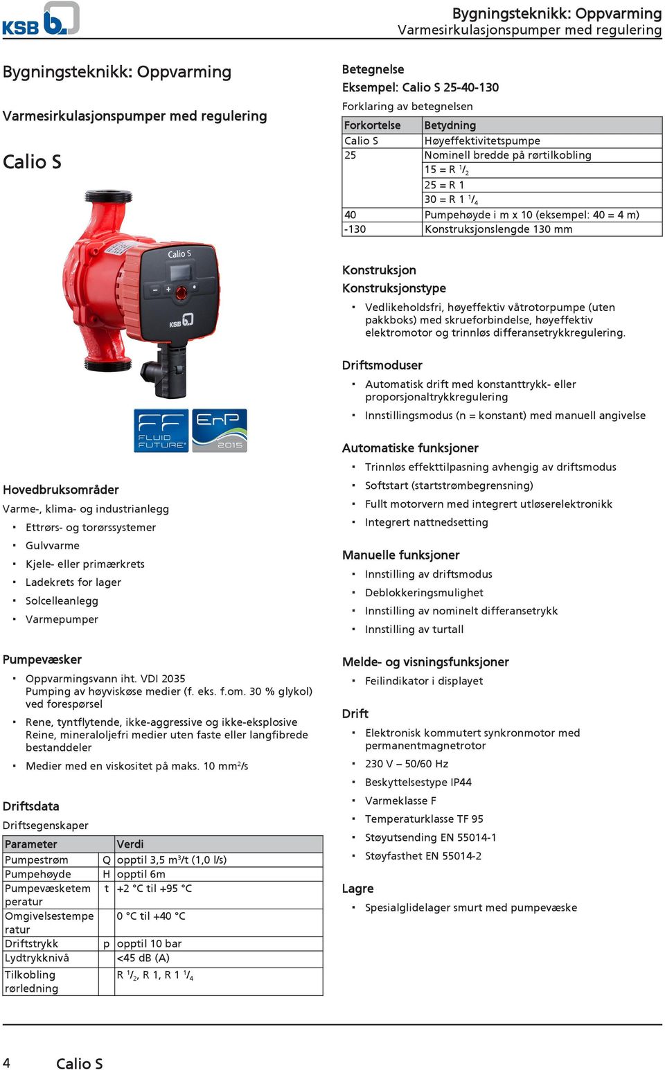 trinnløs differansetrykkregulering.