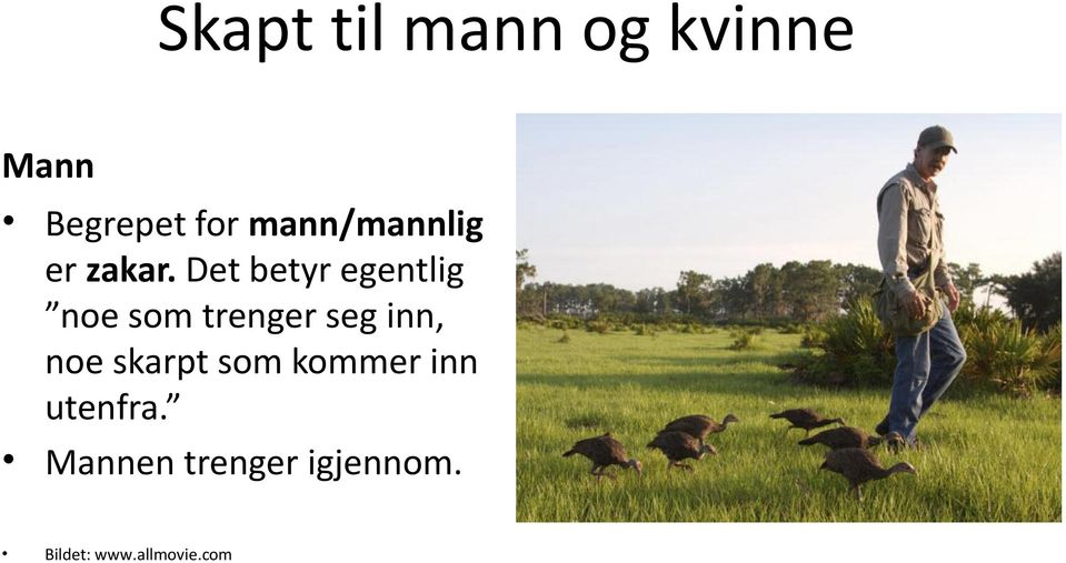 Det betyr egentlig noe som trenger seg inn, noe