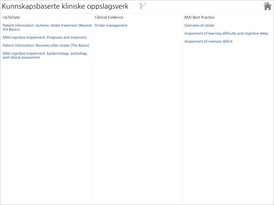 Basics) Mild cognitive impairment: Epidemiology, pathology, and clinical assessment Clinical Evidence Stroke