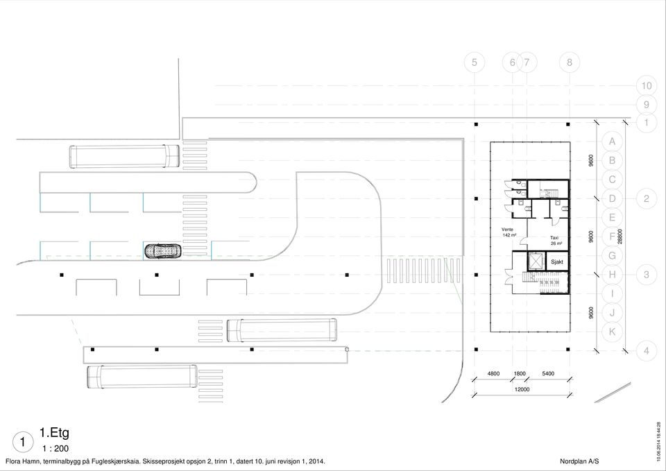 Etg : 200 Flora Hamn, terminalbygg på Fugleskjærskaia.