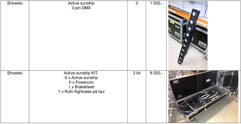 sunstrip KIT: 6 x Active sunstrip 6 x