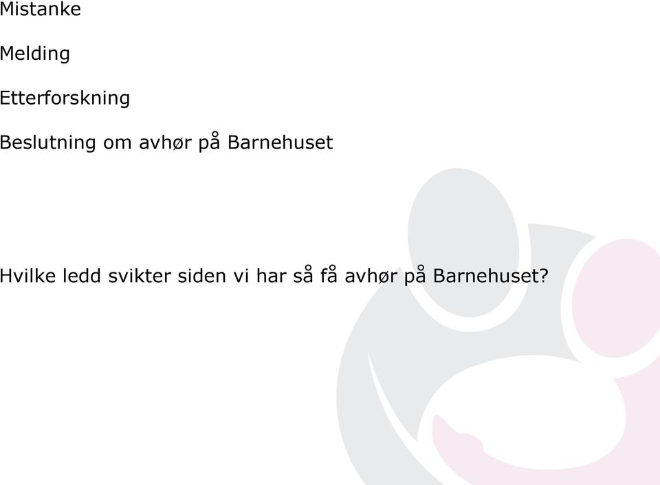 Barnehuset Hvilke ledd svikter