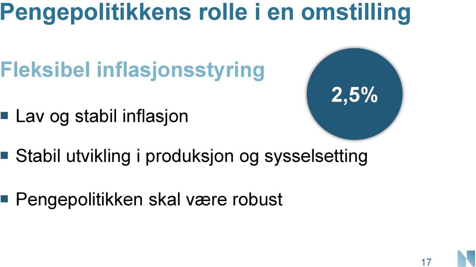 inflasjon,5% Stabil utvikling i produksjon