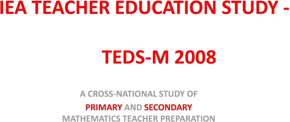 STUDY OF PRIMARY AND SECONDARY