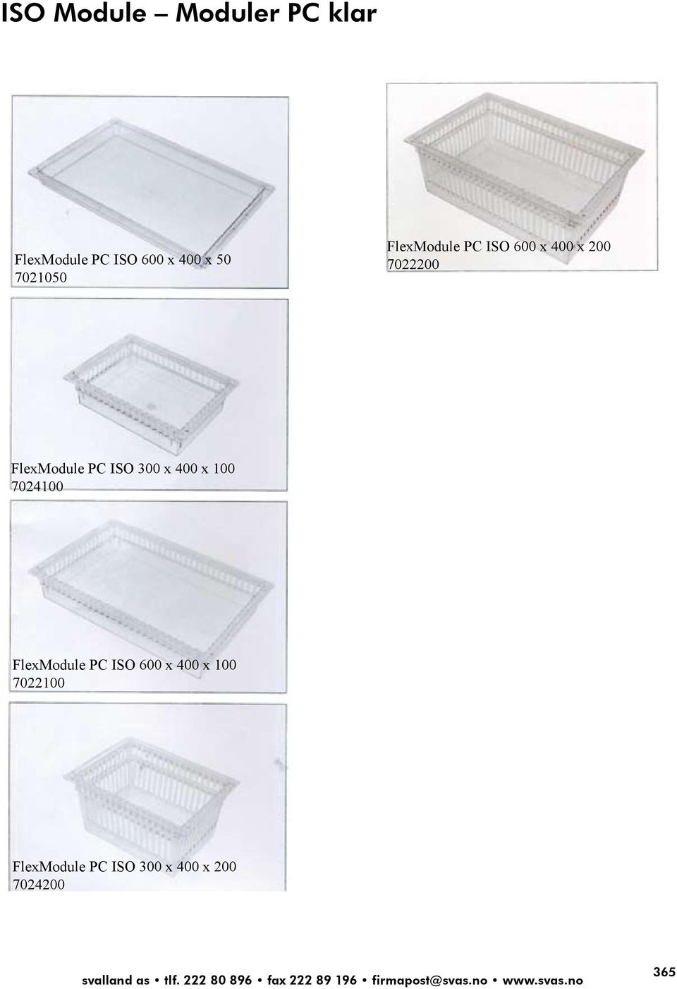 FlexModule PC ISO 300 x 400 x 100 7024100 FlexModule PC ISO