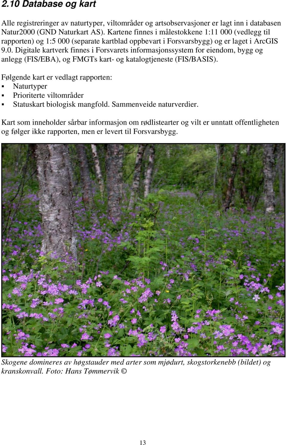 Følgende kart er vedlagt rapporten: Naturtyper Prioriterte viltområder Statuskart biologisk mangfold. Sammenveide naturverdier.