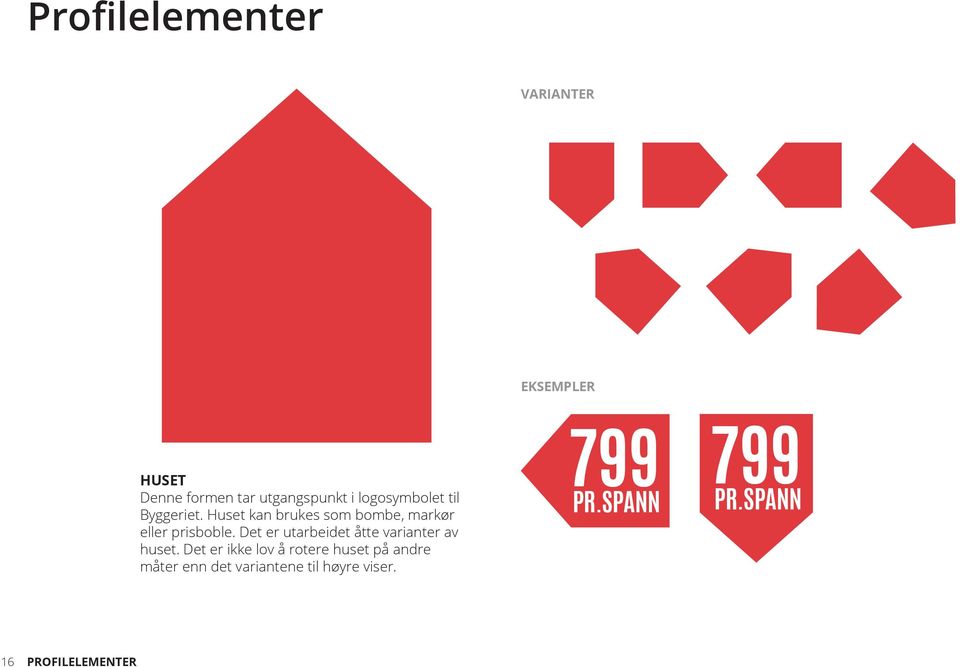 Det er utarbeidet åtte varianter av huset.