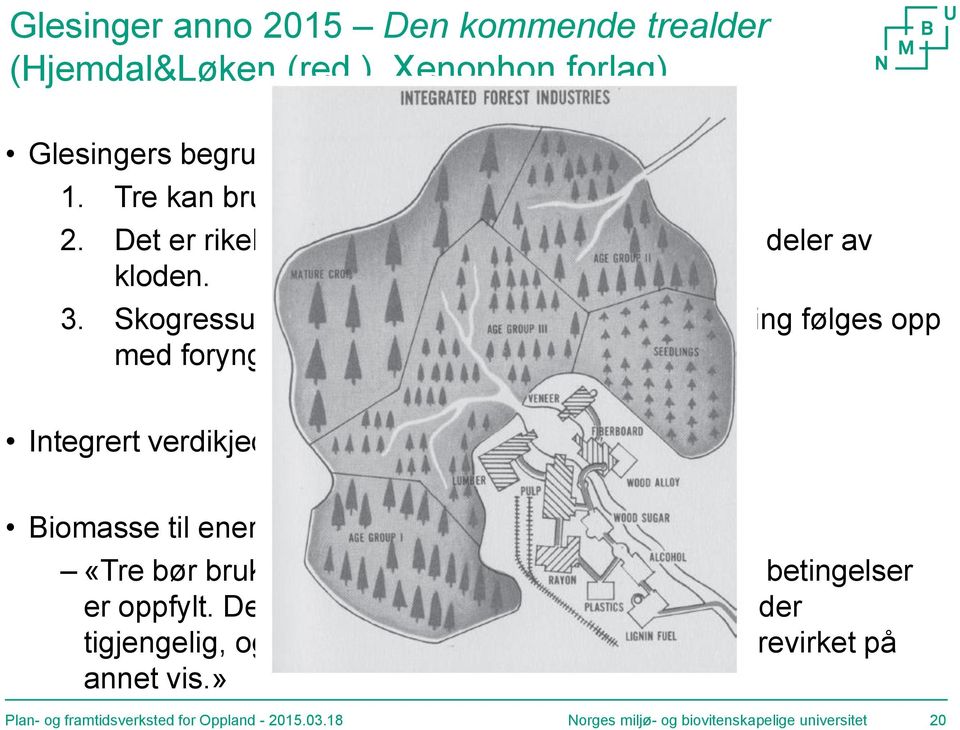 Skogressursene er utømmelige, forutsatt at høsting følges opp med foryngelse og videre skjøtsel og stell Integrert verdikjede Biomasse til energi siste reis «Tre bør