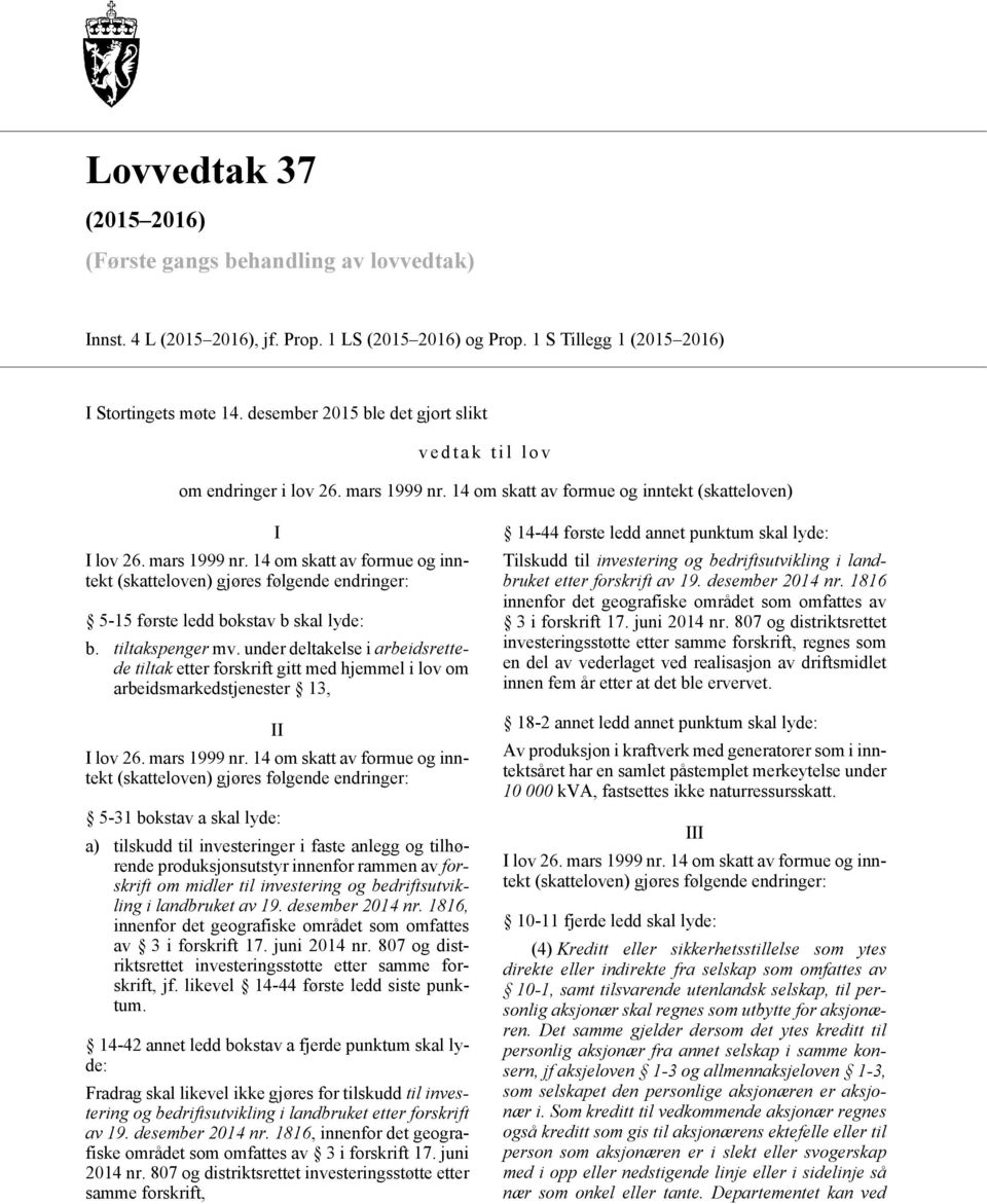 under deltakelse i arbeidsrettede tiltak etter forskrift gitt med hjemmel i lov om arbeidsmarkedstjenester 13, II 5-31 bokstav a skal lyde: a) tilskudd til investeringer i faste anlegg og tilhørende