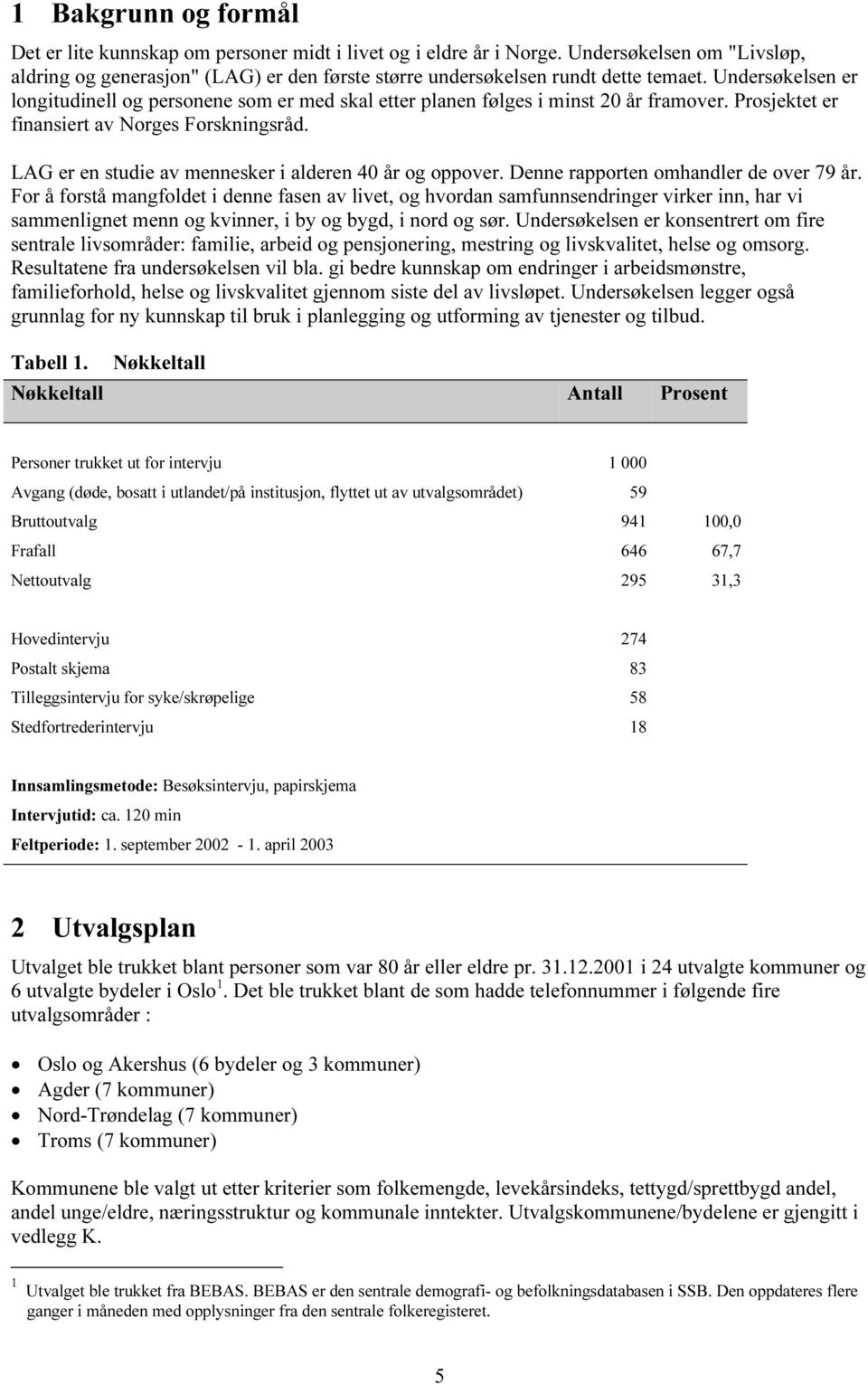 LAG er en studie av mennesker i alderen 40 år og oppover. Denne rapporten omhandler de over 79 år.