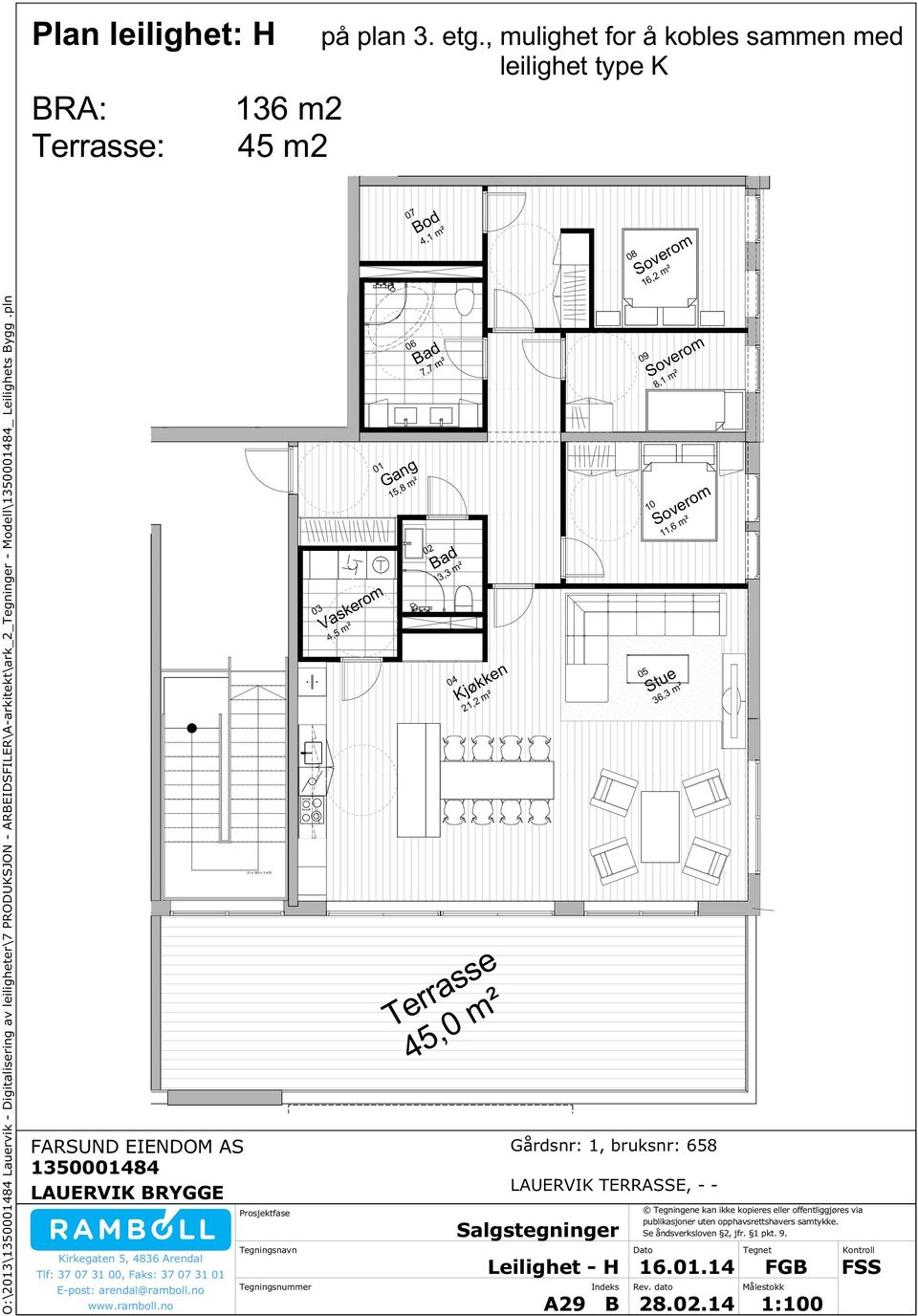 , mulighet for å kobles sammen med leilighet type K 4,1 m² 16,2 m² 7,7 m² 09 8,1 m² Vaskerom 4,5 m² 15,8 m² 3,3