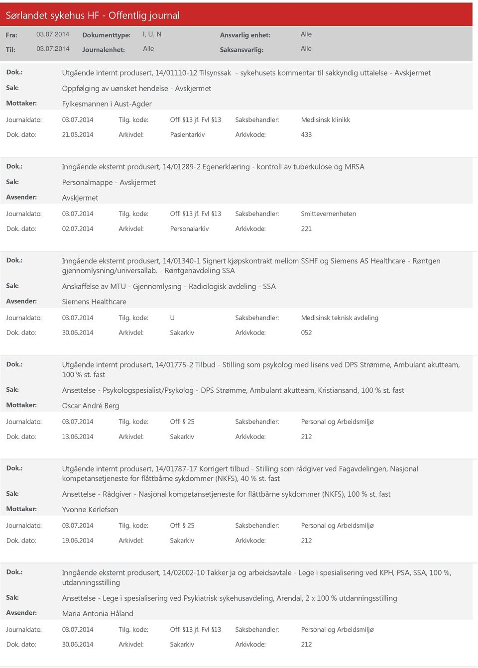 2014 Arkivdel: Personalarkiv Arkivkode: 221 Inngående eksternt produsert, 14/01340-1 Signert kjøpskontrakt mellom SSHF og Siemens AS Healthcare - Røntgen gjennomlysning/universallab.