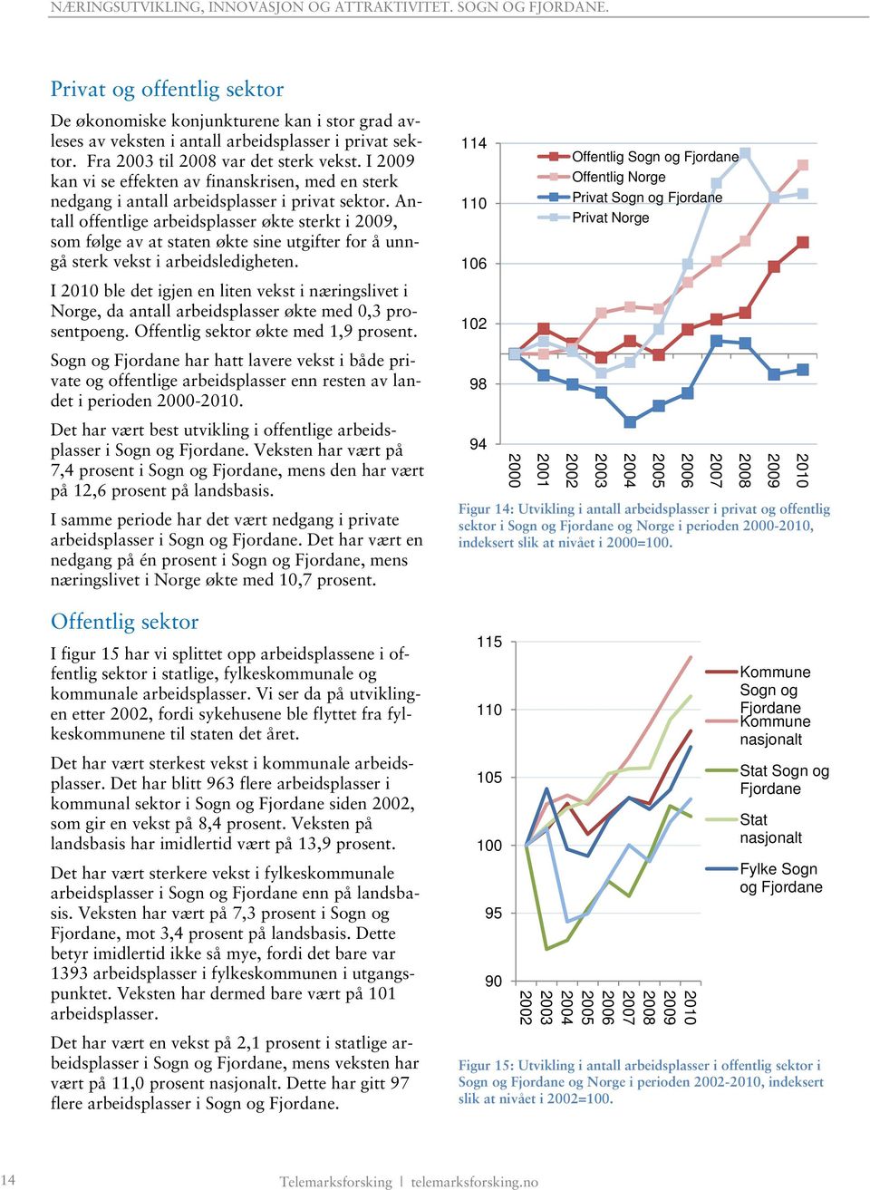 Antall offentlige arbeidsplasser økte sterkt i 2009, som følge av at staten økte sine utgifter for å unngå sterk vekst i arbeidsledigheten.