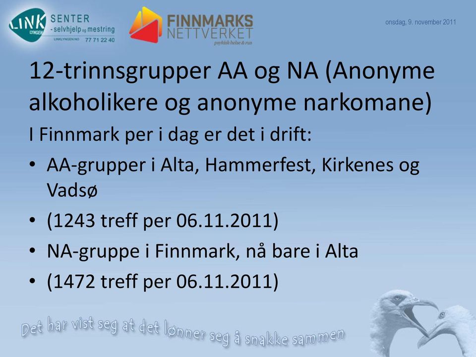 Alta, Hammerfest, Kirkenes og Vadsø (1243 treff per 06.11.