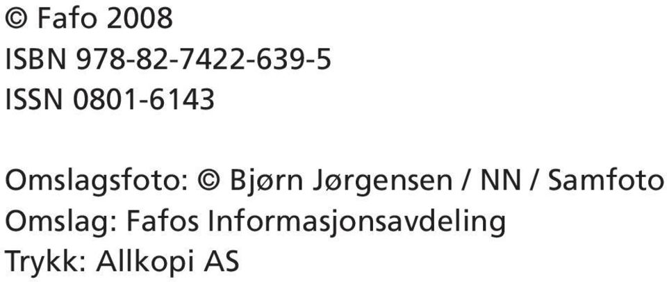 Jørgensen / NN / Samfoto Omslag: