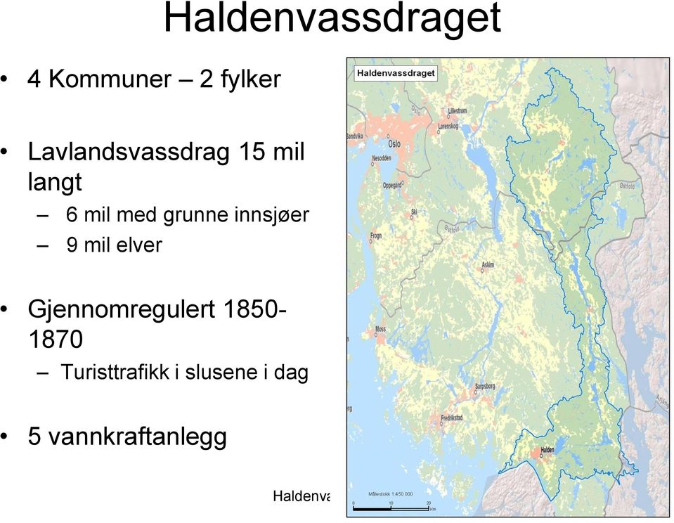 mil elver Gjennomregulert 1850-1870