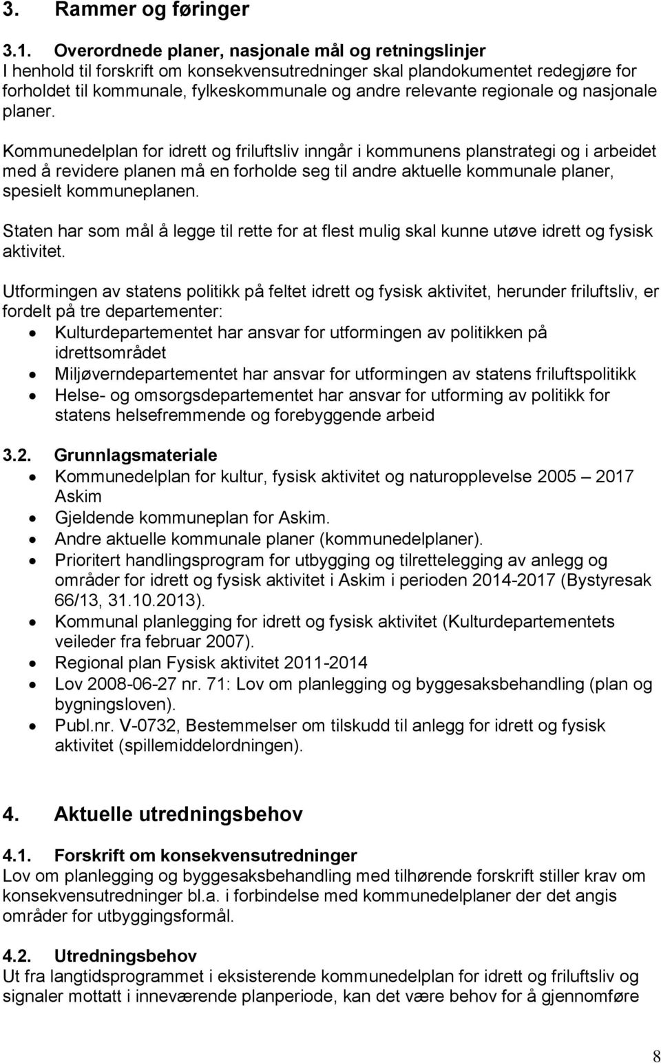 regionale og nasjonale planer.