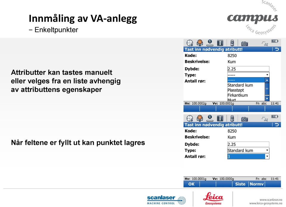 avhengig av attributtens egenskaper