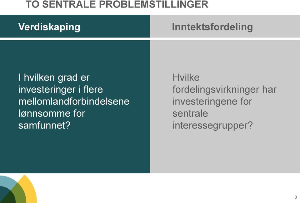 mellomlandforbindelsene lønnsomme for samfunnet?