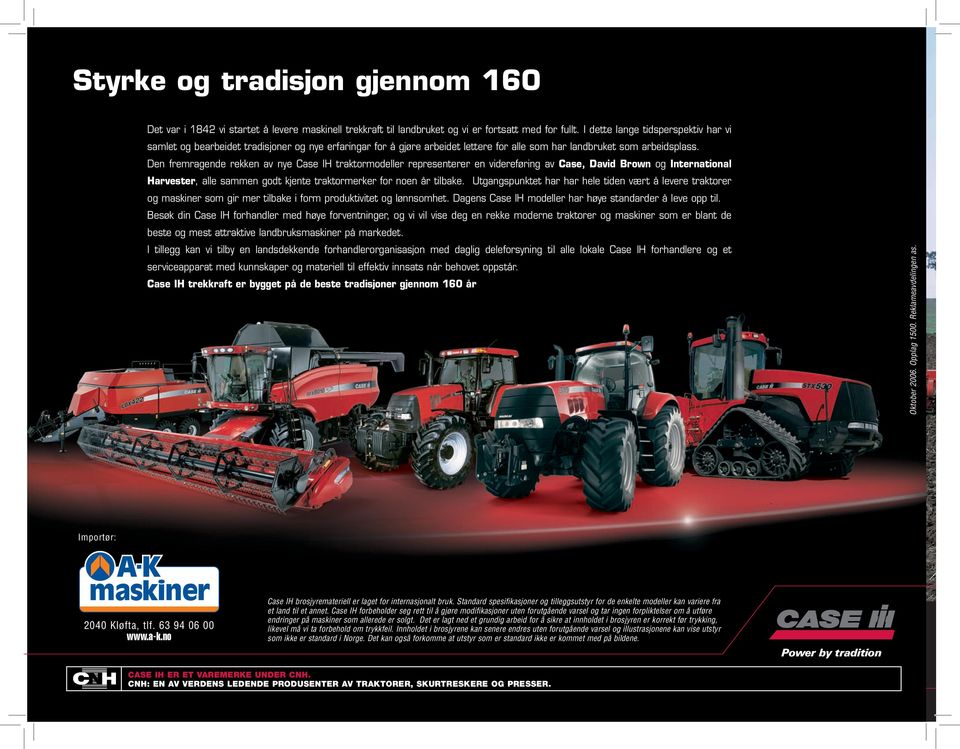 Den fremragende rekken av nye Case IH traktormodeller representerer en videreføring av Case, David Brown og International Harvester, alle sammen godt kjente traktormerker for noen år tilbake.