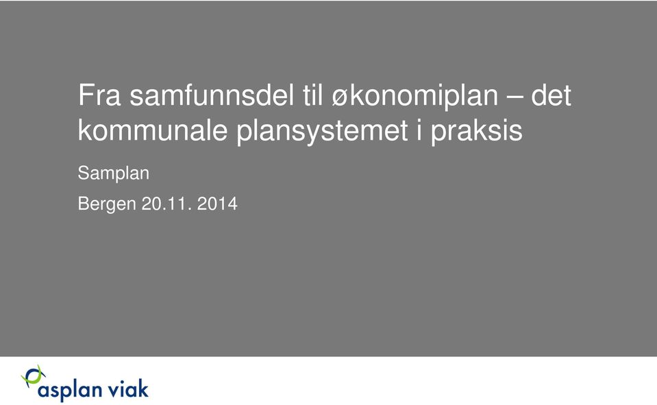 kommunale plansystemet