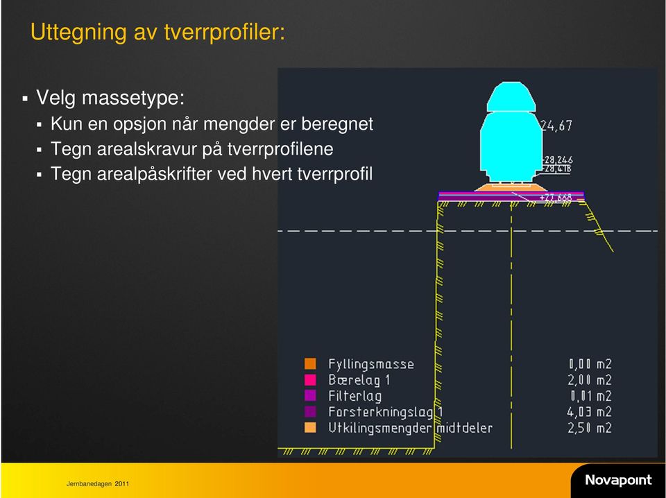 beregnet Tegn arealskravur på