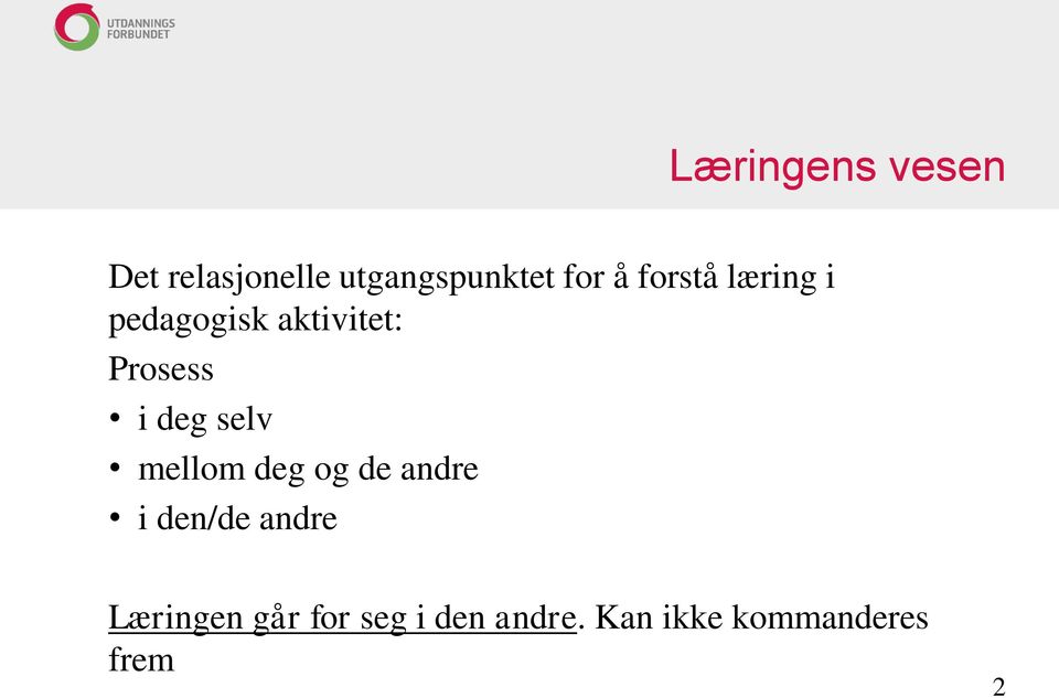 deg selv mellom deg og de andre i den/de andre