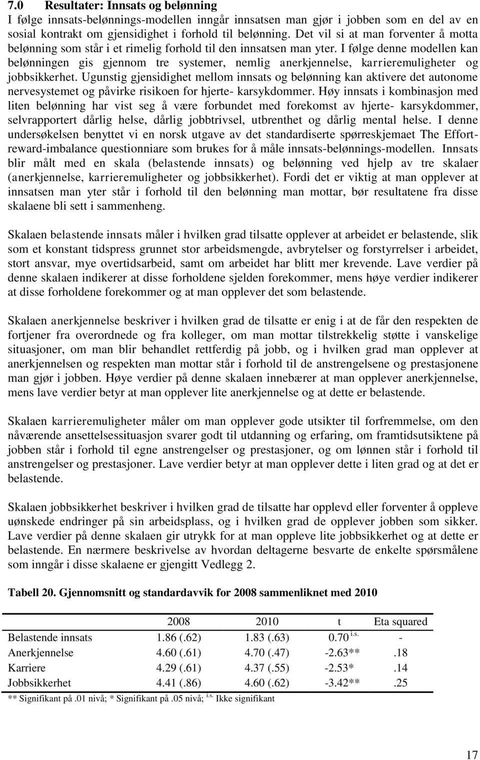 I følge denne modellen kan belønningen gis gjennom tre systemer, nemlig anerkjennelse, karrieremuligheter og jobbsikkerhet.