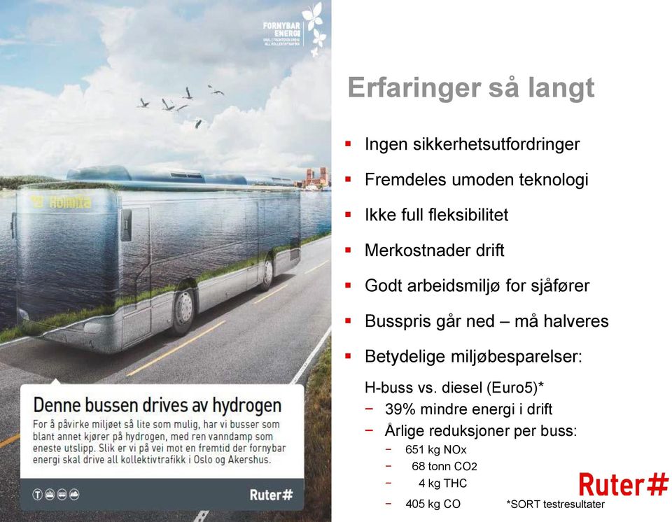 halveres Betydelige miljøbesparelser: H-buss vs.