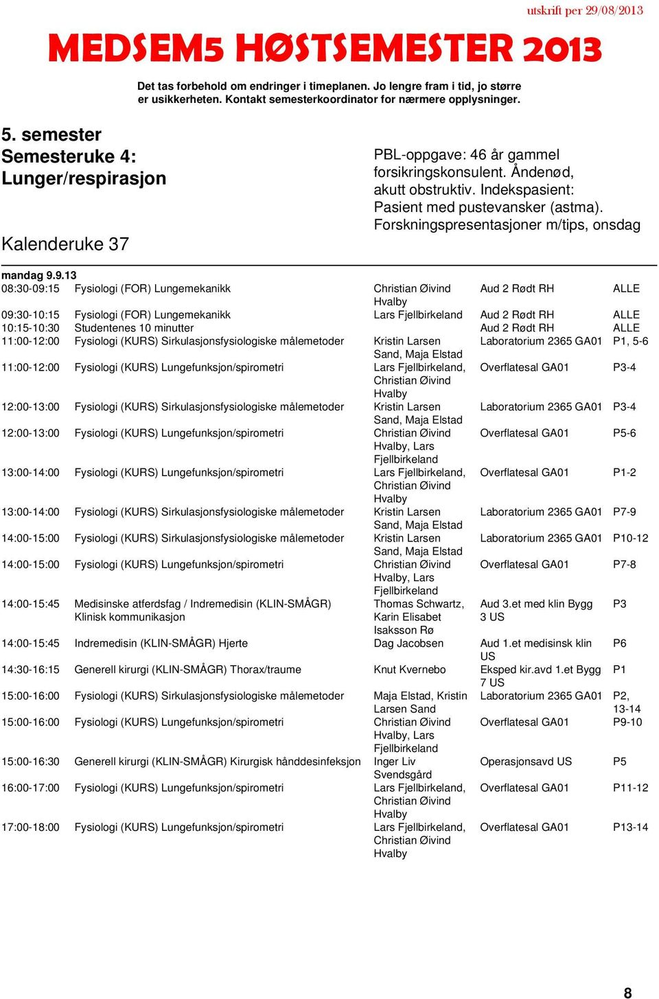 Forskningspresentasjoner m/tips, onsdag mandag 9.