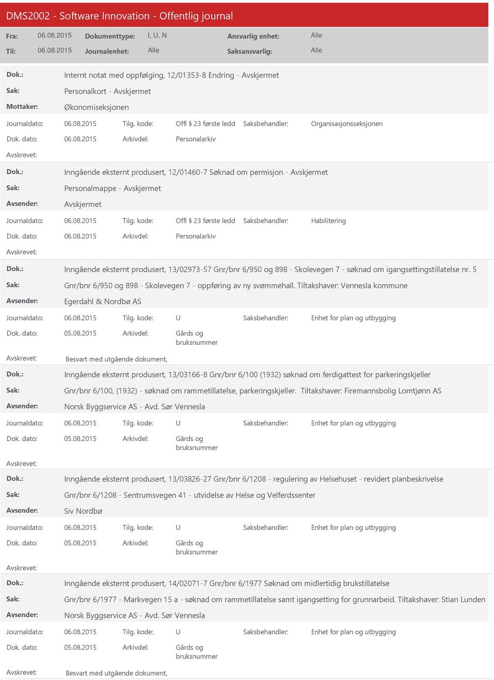 5 Gnr/bnr 6/950 og 898 - Skolevegen 7 - oppføring av ny svømmehall.