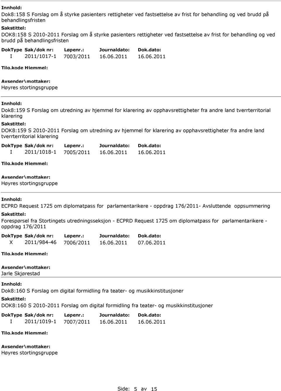 andre land tverrterritorial klarering DOK8:159 S 2010-2011 Forslag om utredning av hjemmel for klarering av opphavsrettigheter fra andre land tverrterritorial klarering 2011/1018-1 7005/2011 Høyres