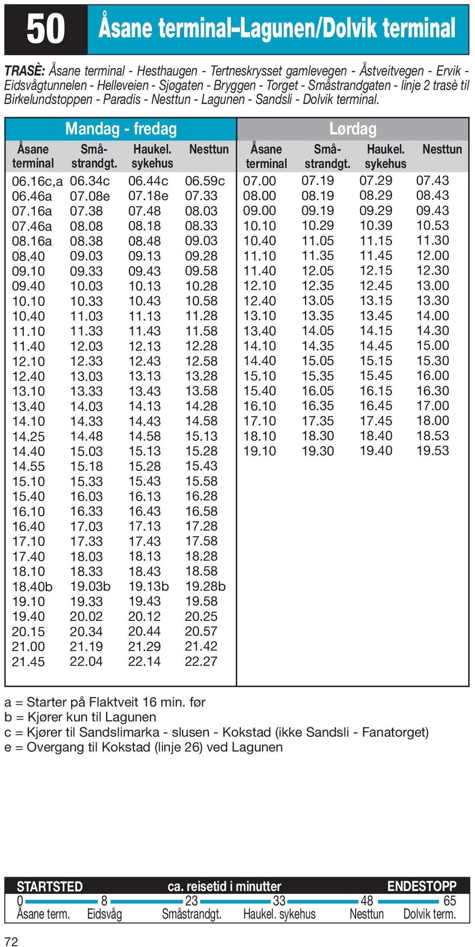 16a 07.46a 08.16a 08.40 09.40 10.10 10.40 11.10 11.40 12.10 12.40 13.10 13.40 14.10 14.25 14.40 14.55 15.10 15.40 16.10 16.40 17.10 17.40 18.10 18.40b 19.10 19.40 20.15 21.45 06.34c 07.08e 07.38 08.