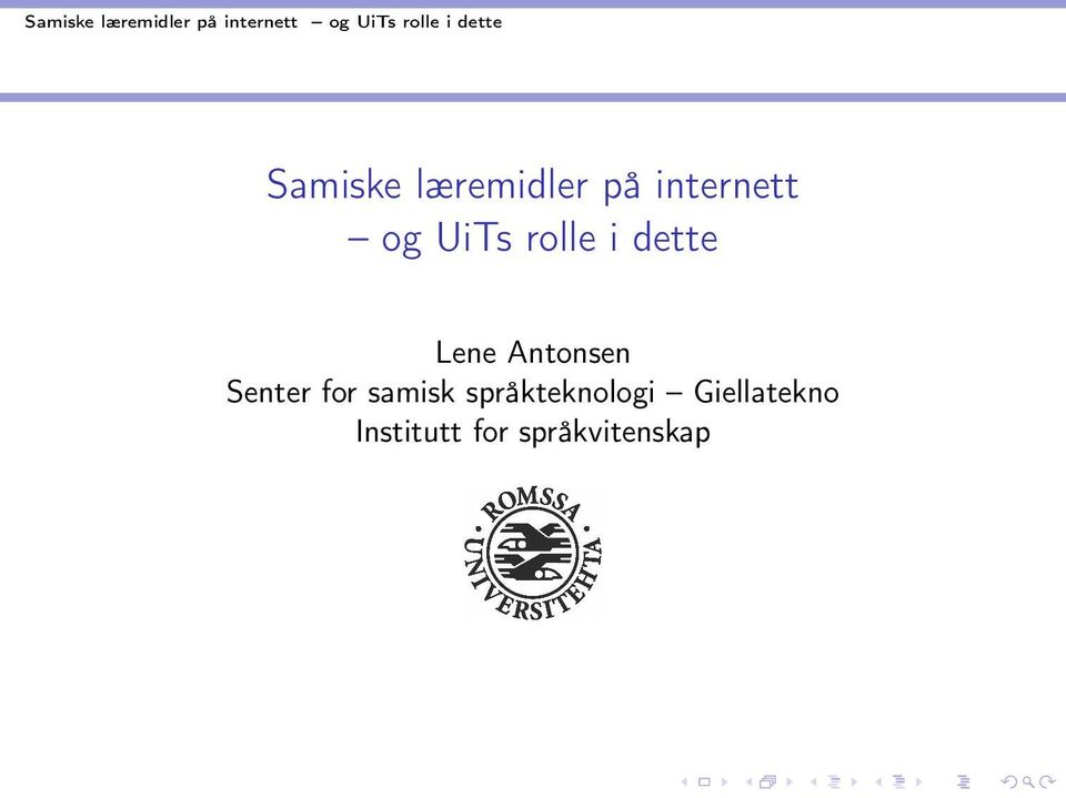 Senter for samisk språkteknologi