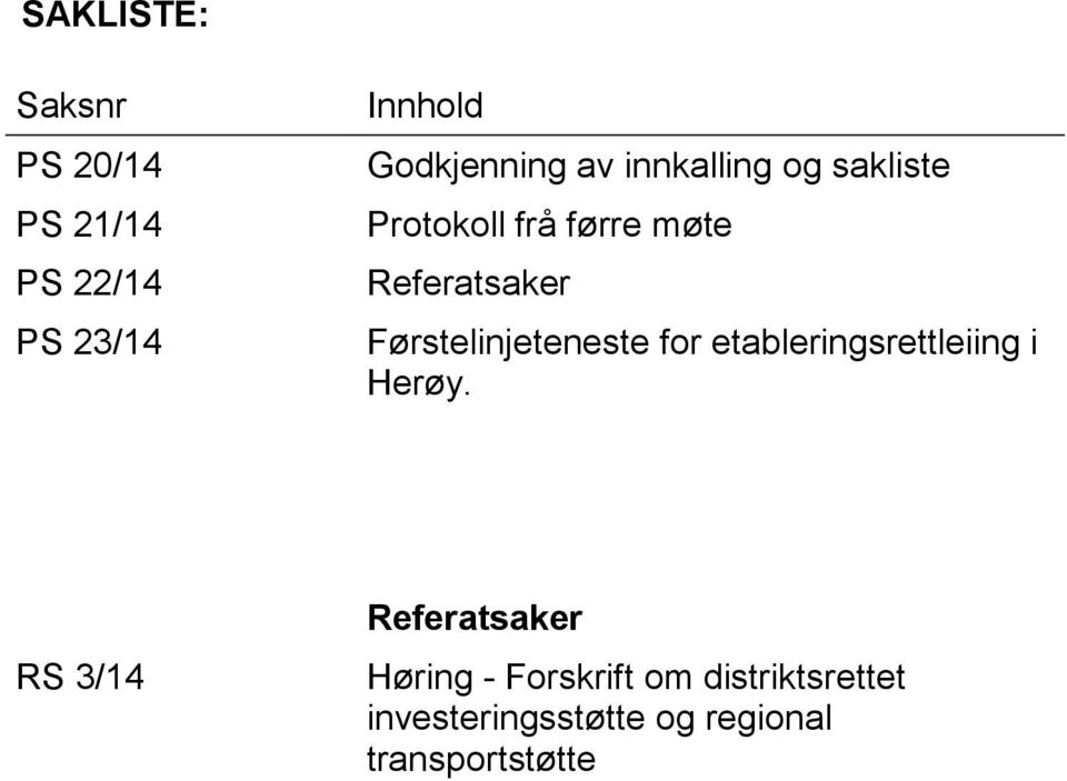 Førstelinjeteneste for etableringsrettleiing i Herøy.