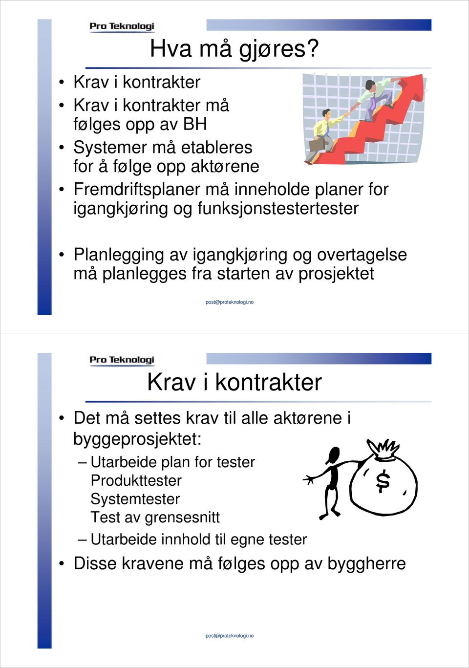 inneholde planer for igangkjøring i og funksjonstestertester t t t Planlegging av igangkjøring og overtagelse må planlegges fra