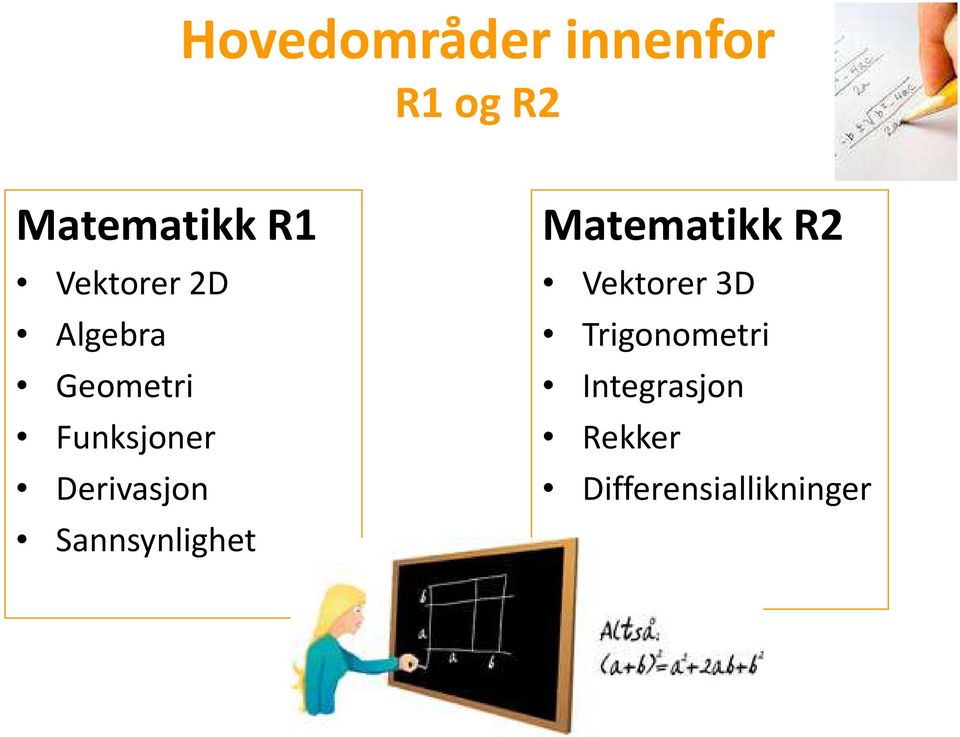 Derivasjon Sannsynlighet Matematikk R2 Vektorer