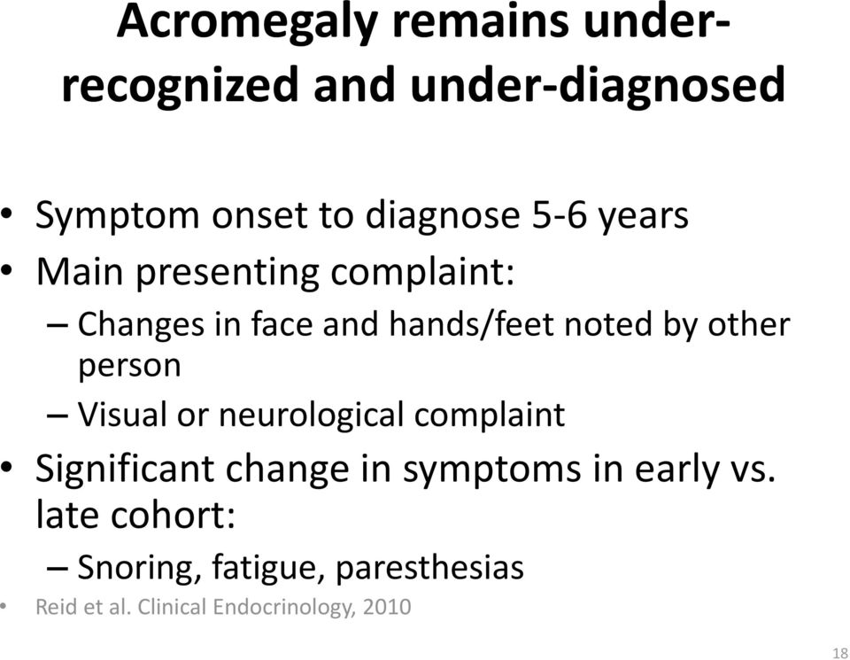 person Visual or neurological complaint Significant change in symptoms in early vs.